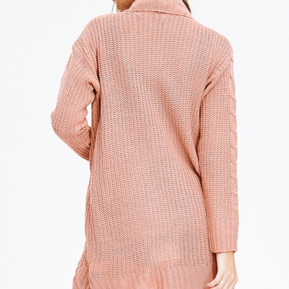 PINK OPEN FRONT CARDIGAN - Picture 3 of 4